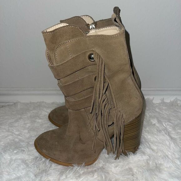 Zara green fringe mid half boots - Picture 1 of 10